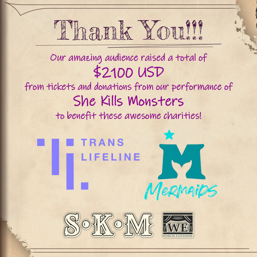 Thank you for helping us raise $2100 for Charity!